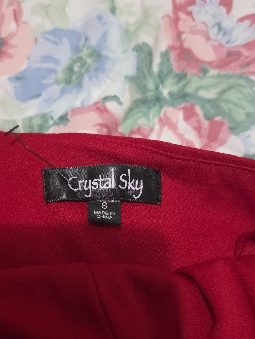 Red Strapless Mini Dress - Picture 2 of 3